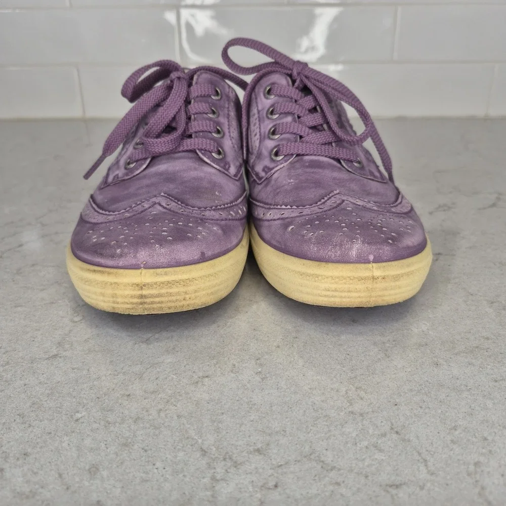 Ecco Hydromax Wingtip Womens Golf Shoes Purple‎ Size 39 Extra Width
